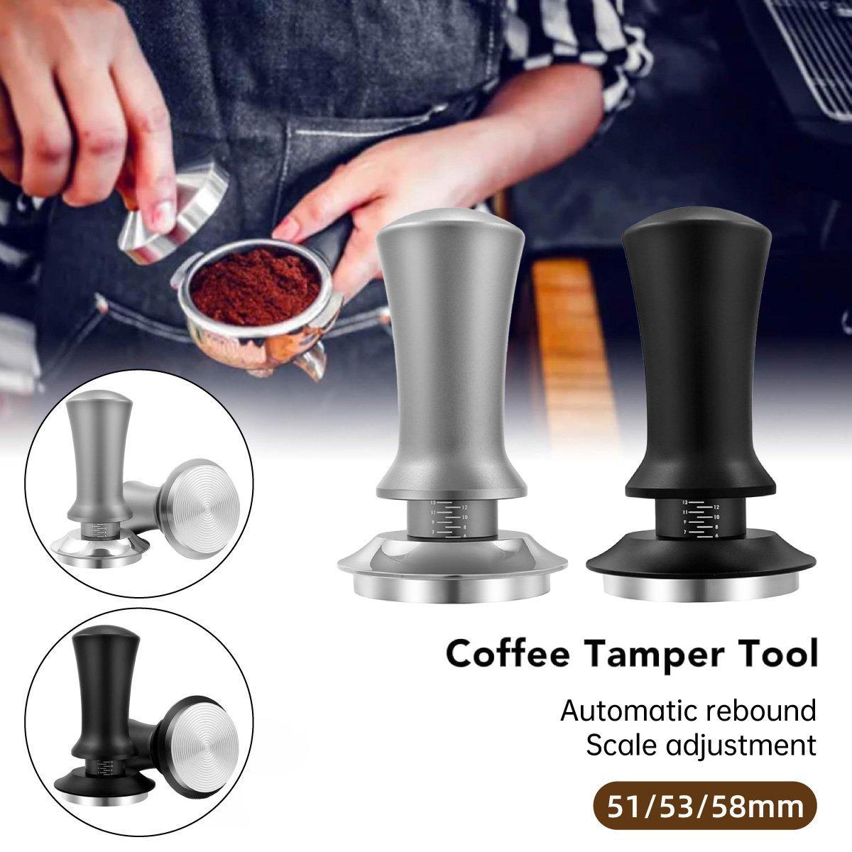 Adjustable Coffee Tamper with Scale Constant Pressure Espresso Powder Press Tool - Black-51mm V528-POWDER-PRESS-BLACK--51-262001