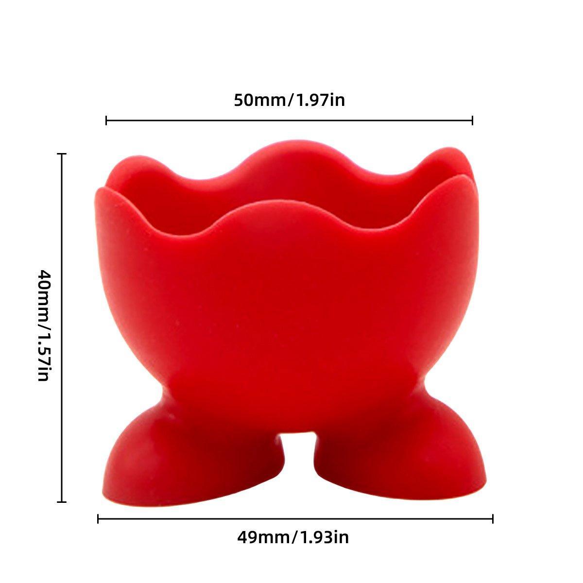 7PCS Breakfast Serving Cups Holders Set Boiled Egg Kitchen Silicone Egg Cup V528-POWDER-PUFF-7PCS-835474