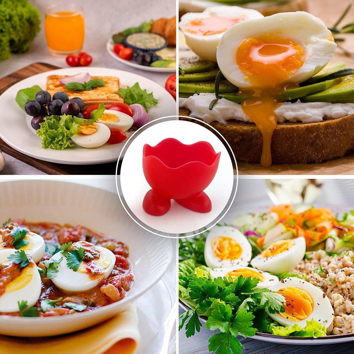 7PCS Breakfast Serving Cups Holders Set Boiled Egg Kitchen Silicone Egg Cup V528-POWDER-PUFF-7PCS-835474