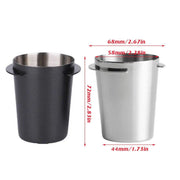 58mm Stainless Steel Coffee Catchers Coffee Maker Handle Accessories Durable Use - Black V528-POWDER-RECEIVING-CUP-BLACK-792508