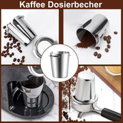 58mm Stainless Steel Coffee Catchers Coffee Maker Handle Accessories Durable Use - Black V528-POWDER-RECEIVING-CUP-BLACK-792508