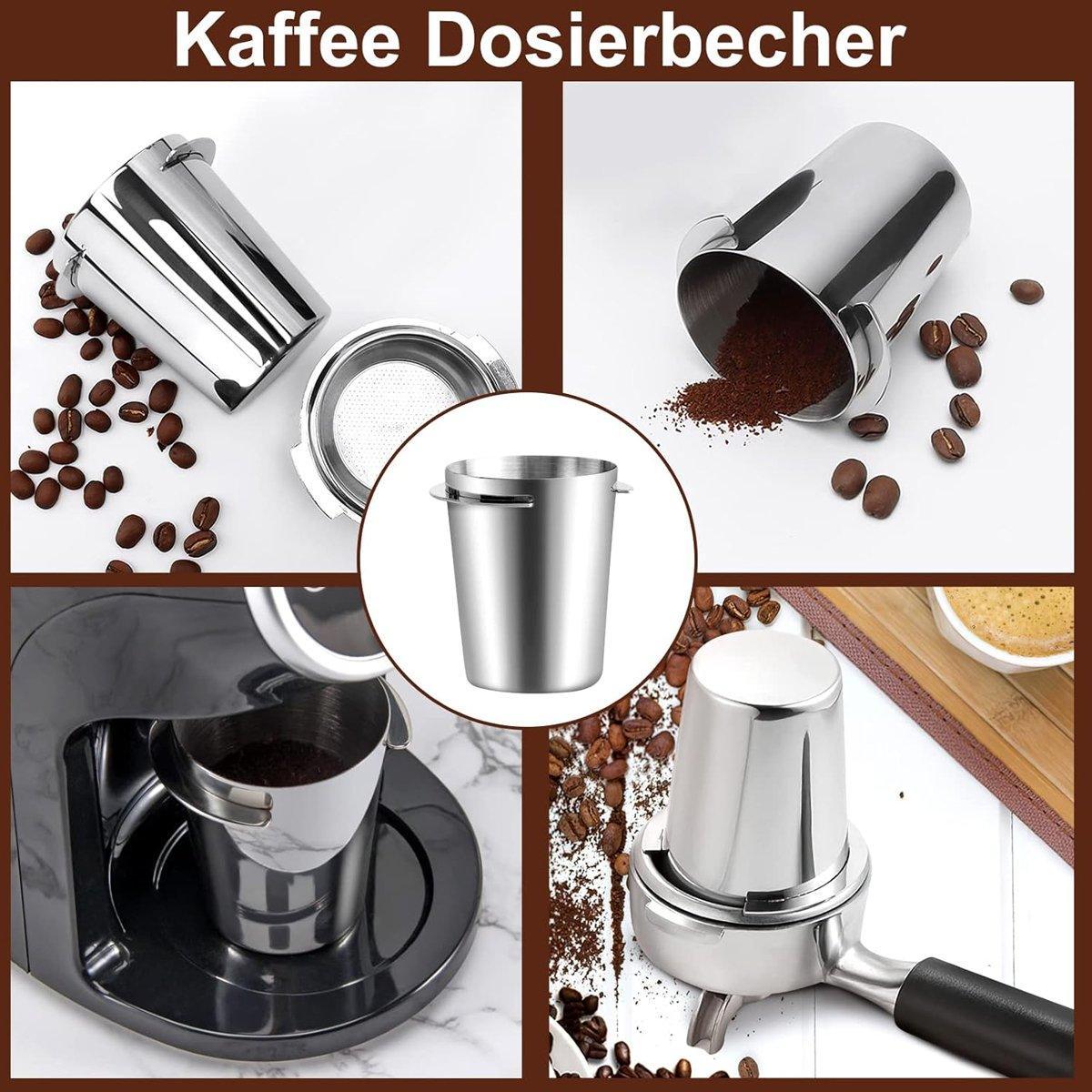 58mm Stainless Steel Coffee Catchers Coffee Maker Handle Accessories Durable Use - Black V528-POWDER-RECEIVING-CUP-BLACK-792508