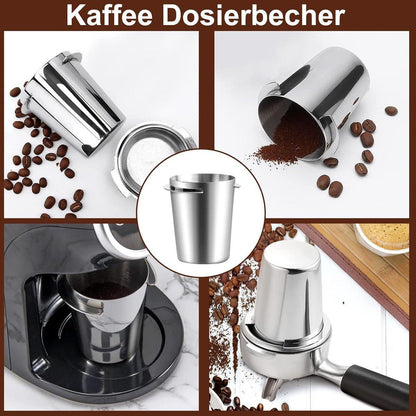 58mm Stainless Steel Coffee Catchers Coffee Maker Handle Accessories Durable Use - Black V528-POWDER-RECEIVING-CUP-BLACK-792508
