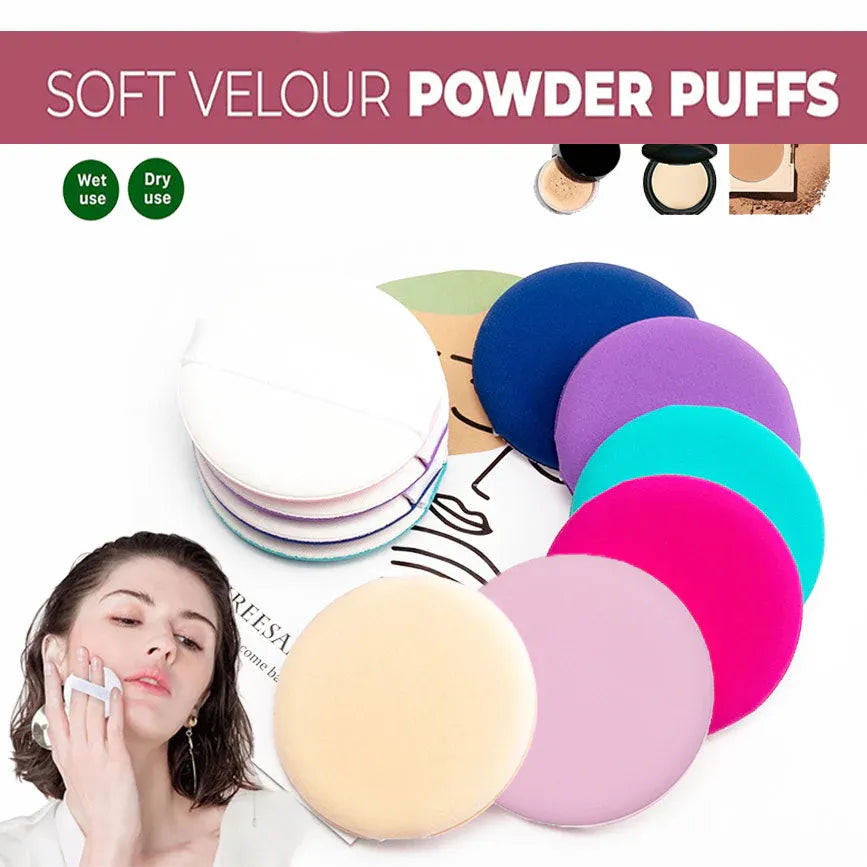 Air Cushion Puff Powder Foundation Makeup Cosmetic Sponge BB CC Cream Face - Purple V528-POWDERPUFF-PURPLE-5PCS-058746