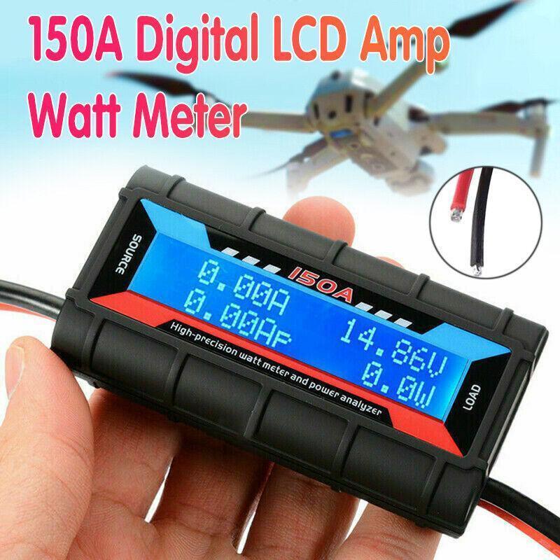 150A Digital LCD Amp Watt Meter Power Analyser Solar Caravan V528-POWERANALYSER-785761
