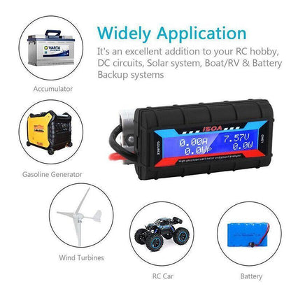 150A Digital LCD Amp Watt Meter Power Analyser Solar Caravan V528-POWERANALYSER-785761