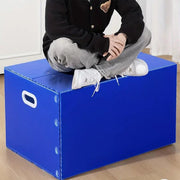 Large Capacity Waterproof Plastic Storage Box Foldable Moving Organizer Durable - 40x30x30cm V528-PP-BOX-BLUE-40-30-30-912354