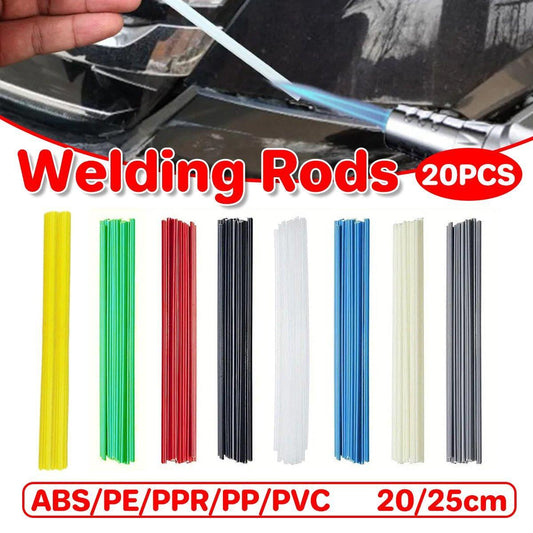 Bumper Plastic Welding Rod Torch 50CM/25CM Assorted Colours and Materials - White - PP 20cm V528-PP-WHITE-20PCS-20CM-282745
