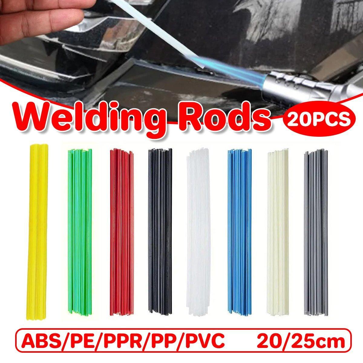 Bumper Plastic Welding Rod Torch 50CM/25CM Assorted Colours and Materials - White - PP 20cm