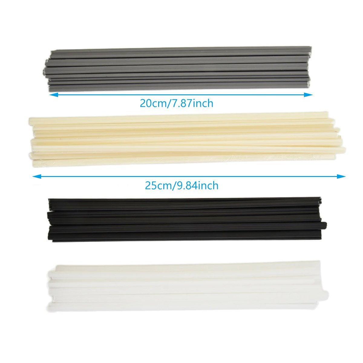 Bumper Plastic Welding Rod Torch 50CM/25CM Assorted Colours and Materials - White - PP 25cm