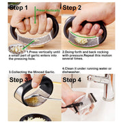 Stainless Steel Garlic Masher Press Crusher Squeezer Masher Kitchen Gadget - Black V528-PPACKAGE-BLACK85538