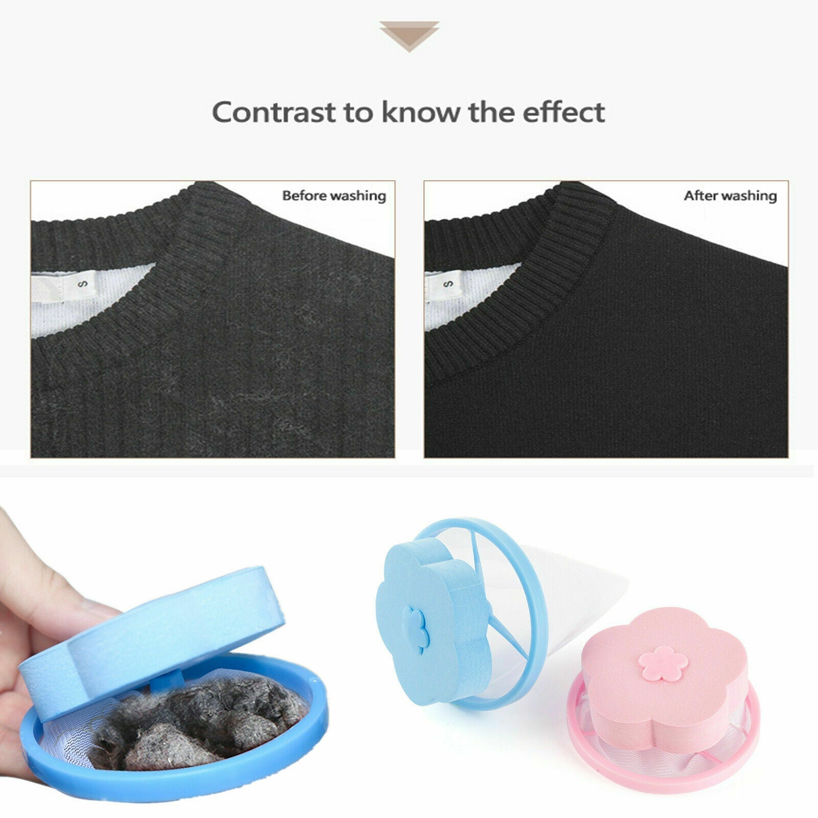 5X Washing Machine Filter Bag Floating Lint Hair Catcher Mesh Pouch Laundry Tool - Pink *5 PCS V528-PPICOLOUR-PINK-5PCS75826