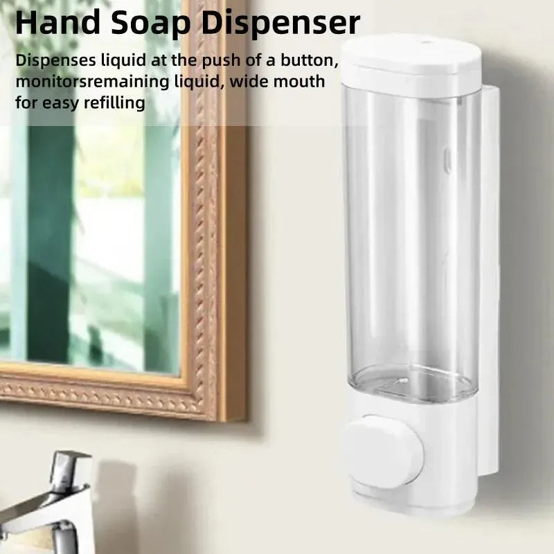 Wall Mounted Soap Dispenser Manual Press Shower Gel Bottle for Hand Sanitizer V528-PRESS-BOTTLE-846848