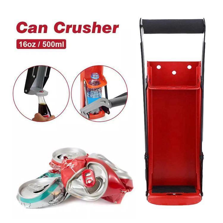Can Crusher 12/16oz Beer Smasher Aluminium Recycling Wall Mount Bottle Opener - Red V528-PRESS-RED-133220