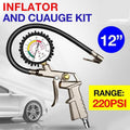 Air Tyre Inflator Pressure Meter Car Truck Tire Pump Hose Gauge Compressor Tools V528-PRESSUREMETER-602668
