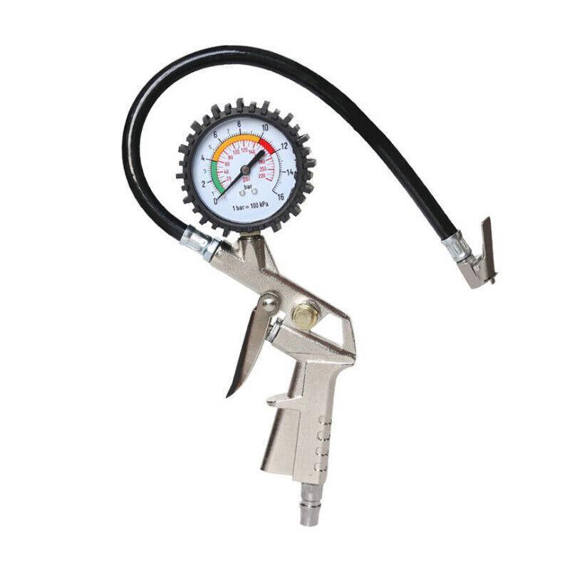 Air Tyre Inflator Pressure Meter Car Truck Tire Pump Hose Gauge Compressor Tools V528-PRESSUREMETER-602668
