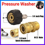 Pressure Washer Adapter 1/4inch Quick Connect Kit M22-14 Adapter V528-PRESSUREWASHER-533995