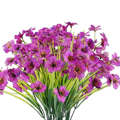 12pcs Artificial Flowers Set for Home Decor Wedding Party Fake Floral Decor - Blue V528-PRIMROSE-12PCS-BLUE-496910