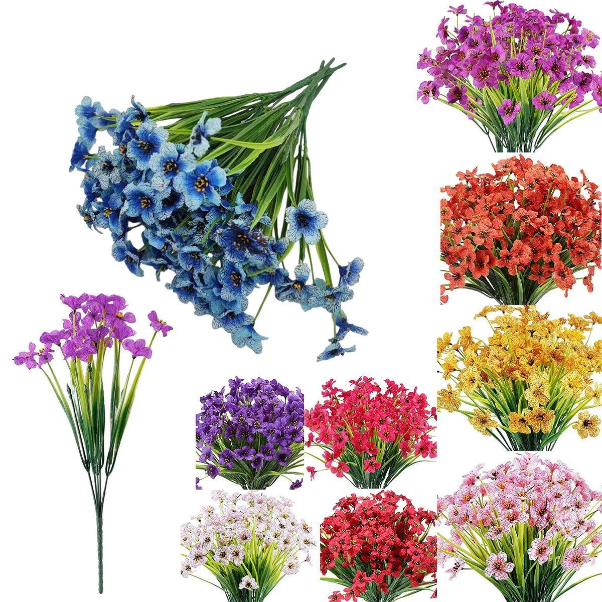 12pcs Artificial Flowers Set for Home Decor Wedding Party Fake Floral Decor - Orange V528-PRIMROSE-12PCS-ORANGE-238078
