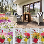 12pcs Artificial Flowers Set for Home Decor Wedding Party Fake Floral Decor - Orange V528-PRIMROSE-12PCS-ORANGE-238078