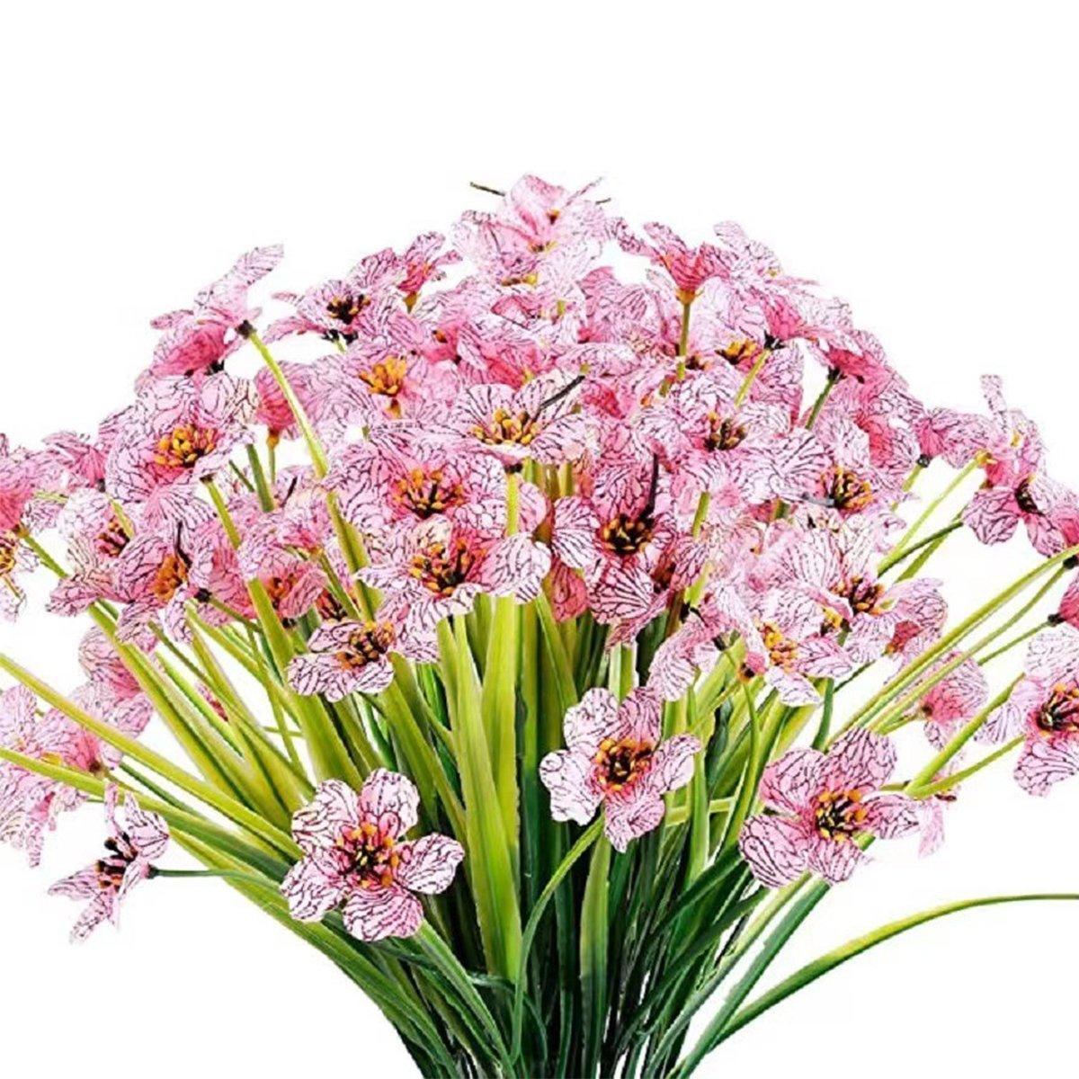 12pcs Artificial Flowers Set for Home Decor Wedding Party Fake Floral Decor - Orange V528-PRIMROSE-12PCS-ORANGE-238078