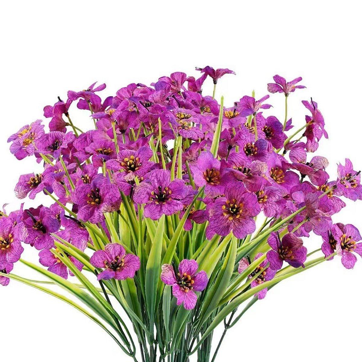 12pcs Artificial Flowers Set for Home Decor Wedding Party Fake Floral Decor - Orange V528-PRIMROSE-12PCS-ORANGE-238078