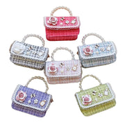 Girls Small Square Princess Handbag Chain Shoulder Bag Messenger Bag - Green V528-PRINCESS-HANDBAG-GREEN-859101