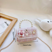 Girls Small Square Princess Handbag Chain Shoulder Bag Messenger Bag - Green V528-PRINCESS-HANDBAG-GREEN-859101