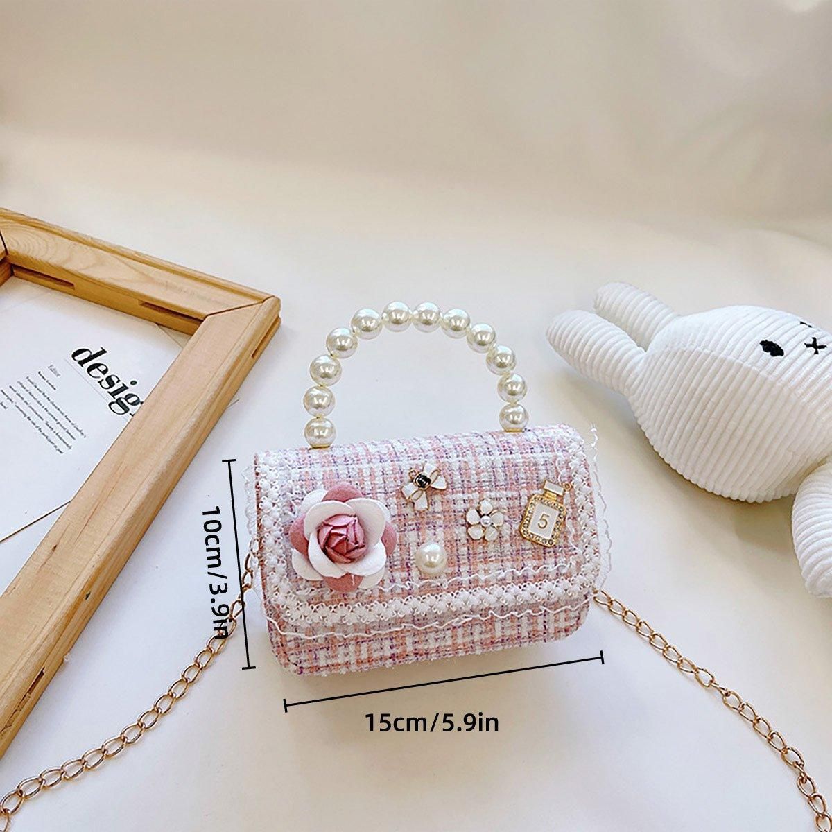 Girls Small Square Princess Handbag Chain Shoulder Bag Messenger Bag - Green V528-PRINCESS-HANDBAG-GREEN-859101