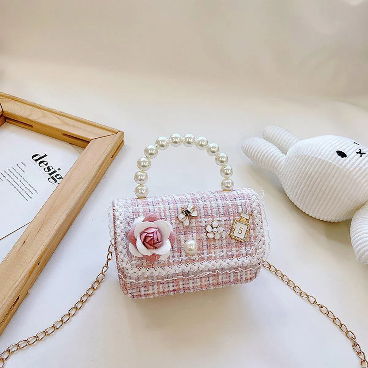 Girls Small Square Princess Handbag Chain Shoulder Bag Messenger Bag - Green V528-PRINCESS-HANDBAG-GREEN-859101