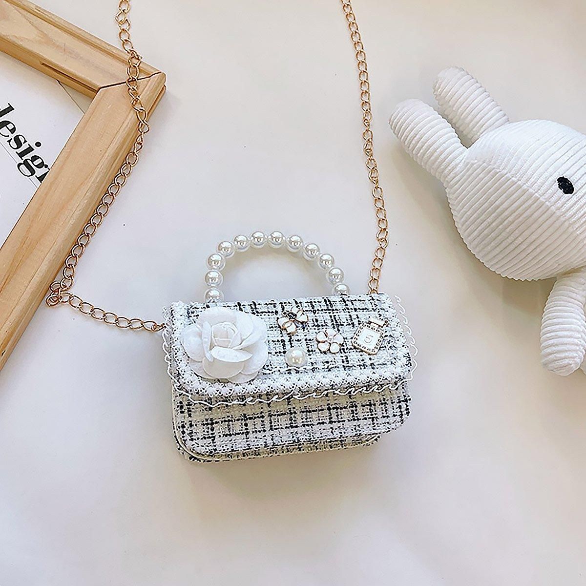 Girls Small Square Princess Handbag Chain Shoulder Bag Messenger Bag - Green V528-PRINCESS-HANDBAG-GREEN-859101