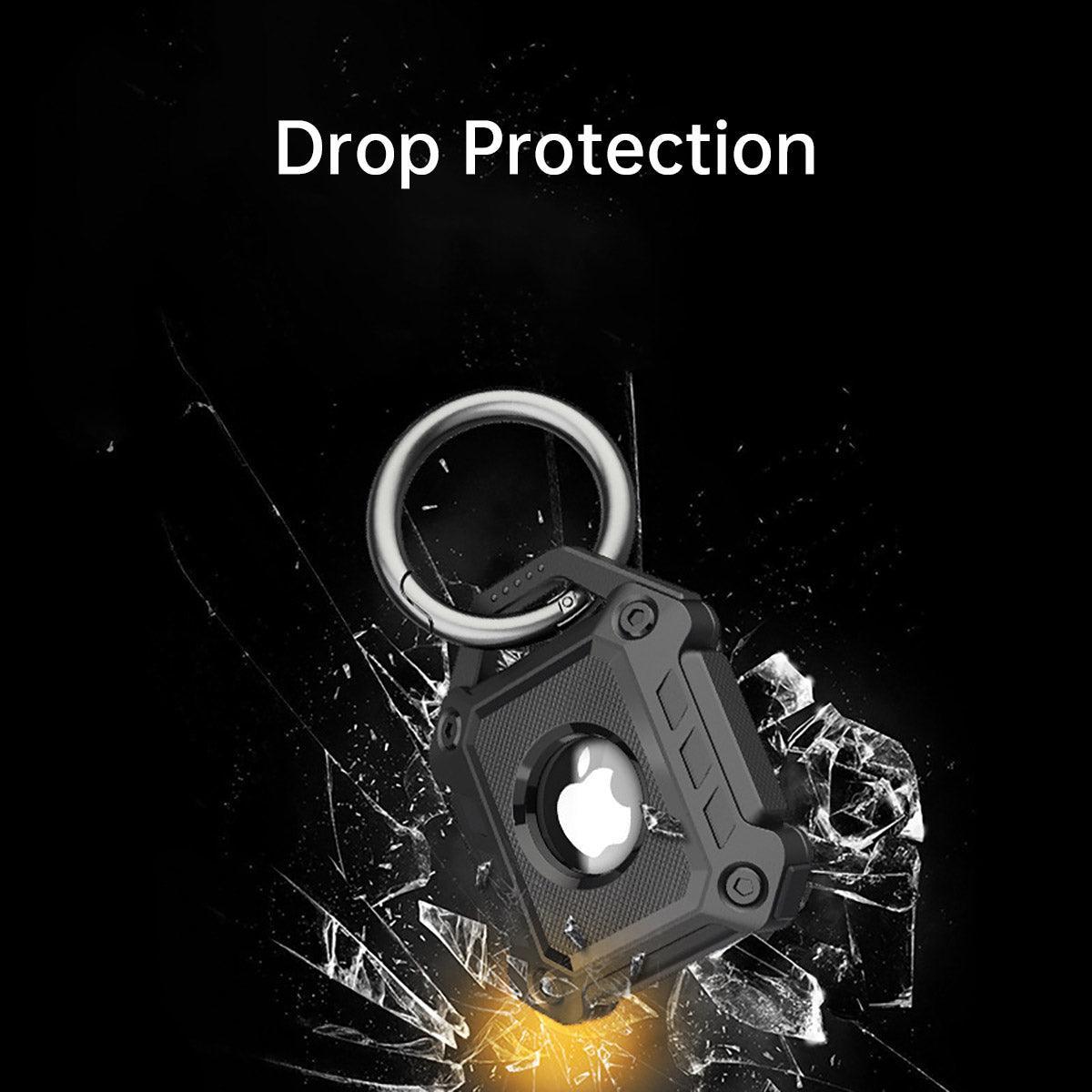 Waterproof Apple AirTag Protective Case TPU Cover Air Tag Tracker Loop Holder - Green V528-PROTECTIVE-COVER-GREEN-105303