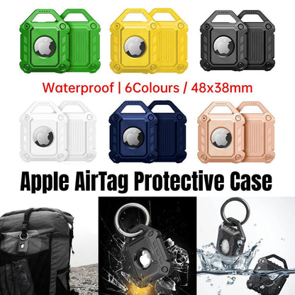 Waterproof Apple AirTag Protective Case TPU Cover Air Tag Tracker Loop Holder - White V528-PROTECTIVE-COVER-WHITE-701562