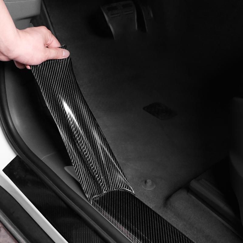 3PCS 3m Carbon Fiber Car Sticker Door Sill Anti-Scratch Tape DIY Protection Film V528-PROTECTORKIT-3PCS-3CM-3M-555664