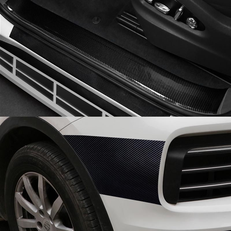 3PCS 3m Carbon Fiber Car Sticker Door Sill Anti-Scratch Tape DIY Protection Film V528-PROTECTORKIT-3PCS-3CM-3M-555664