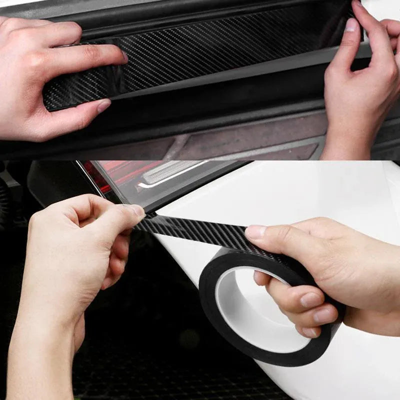 3PCS 3m Carbon Fiber Car Sticker Door Sill Anti-Scratch Tape DIY Protection Film V528-PROTECTORKIT-3PCS-3CM-3M-555664