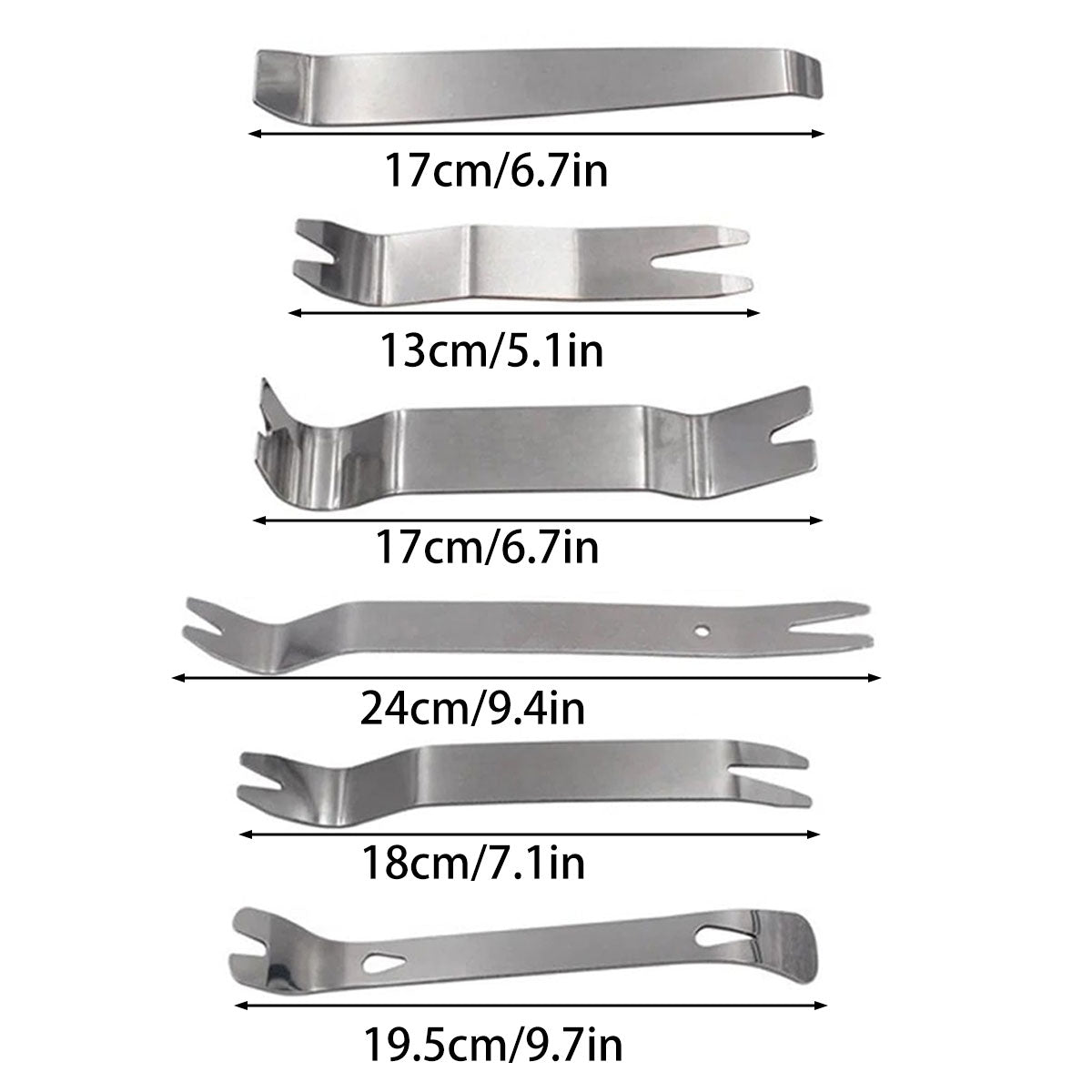 6pcs Pry Bar Tool Set Metal Dismantling Plate Fastener Remover For Car Repair V528-PRY-BAR-6PCS-BLUE-MSD-703690