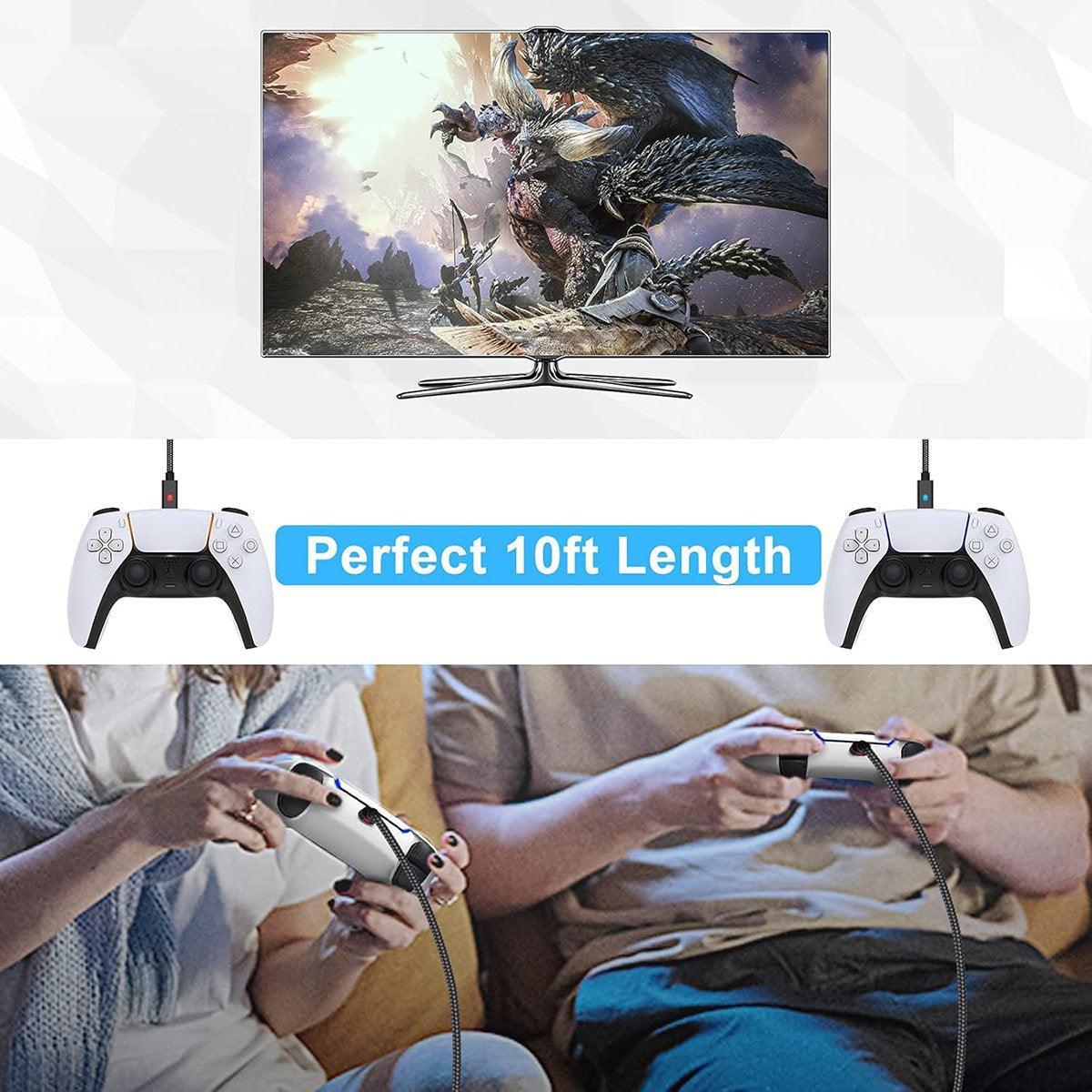 For PS5 Controller 3M USB Type-C Braided Fast Charging Cable for PS5 NS PRO V528-PS5CONTROLLERCABLE-3M-638775