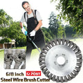 6/8inch Weed Brush Steel Wire Trimmer Wheel Garden Lawnmower Head Tool Grass Cutter - 8'' V528-PSIZE-826099
