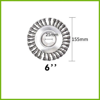 6/8inch Weed Brush Steel Wire Trimmer Wheel Garden Lawnmower Head Tool Grass Cutter - 8'' V528-PSIZE-826099