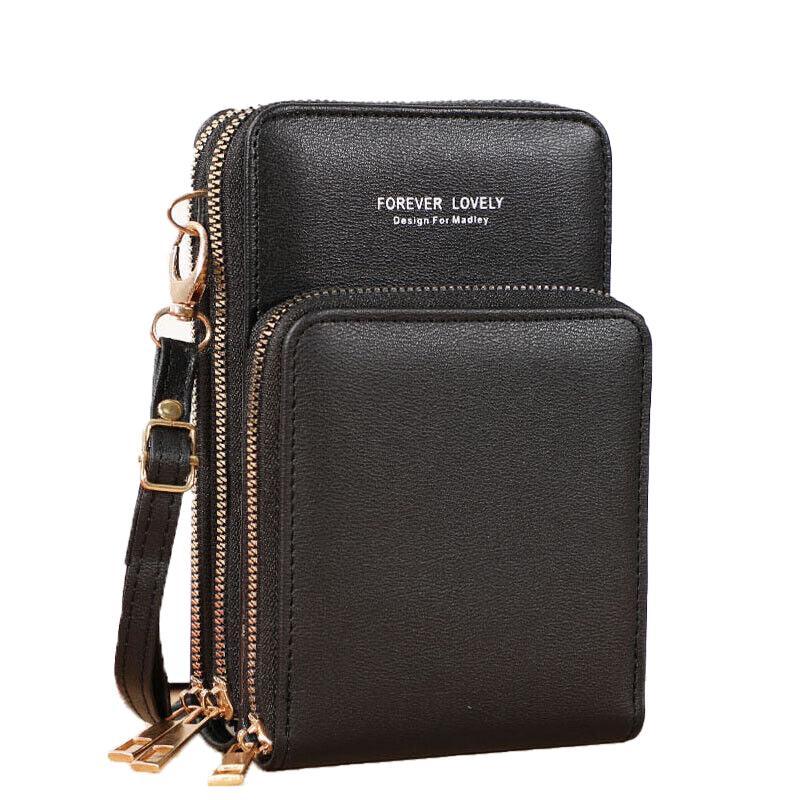 Women Crossbody Phone Purse Touch Screen Bag Rfid Blocking Wallet Shoulder Strap - Dark Pink V528-PSMALLBAG-DARKPINK35832