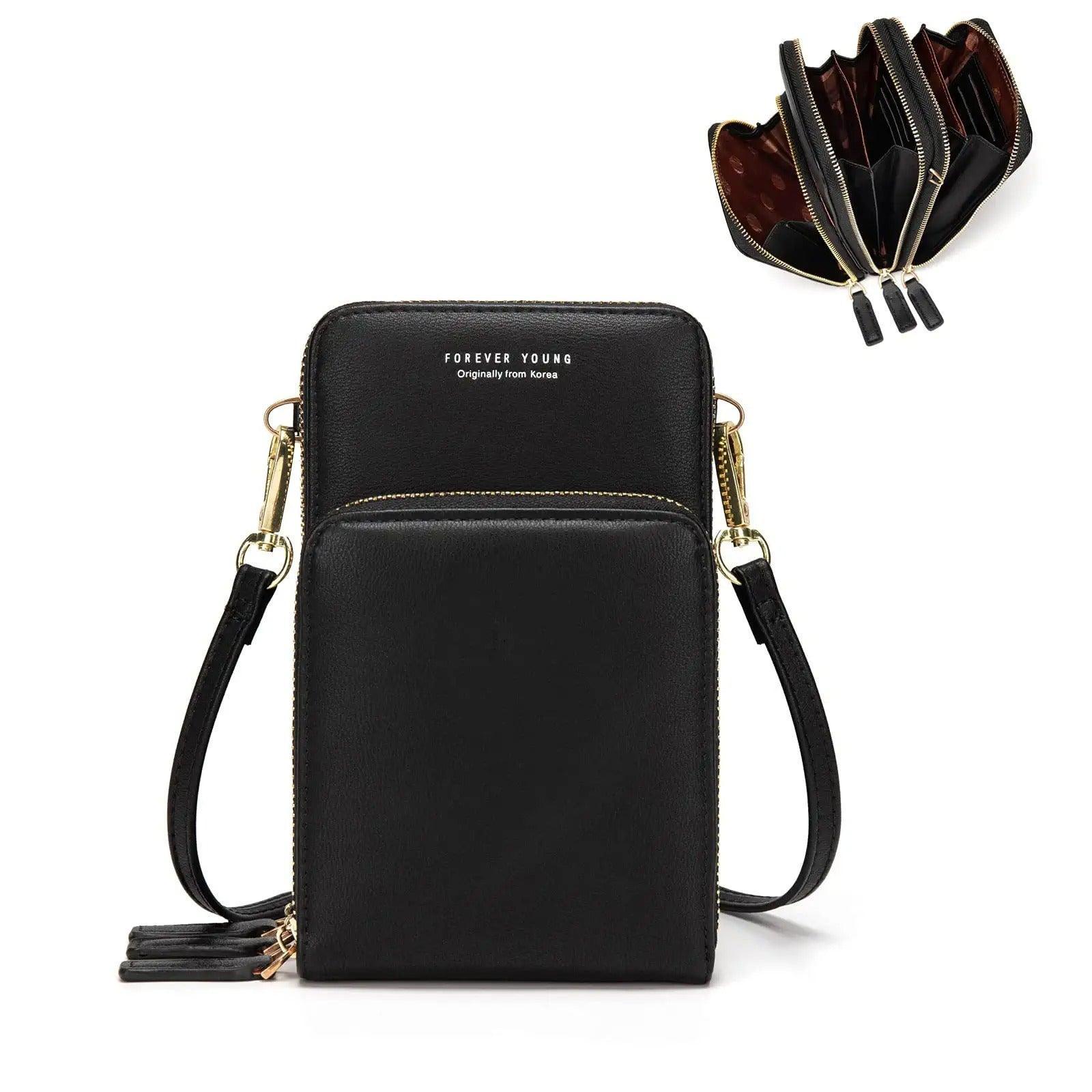 Women Crossbody Phone Purse Touch Screen Bag Rfid Blocking Wallet Shoulder Strap - Grey V528-PSMALLBAGGRCOLOUR-GREY85446