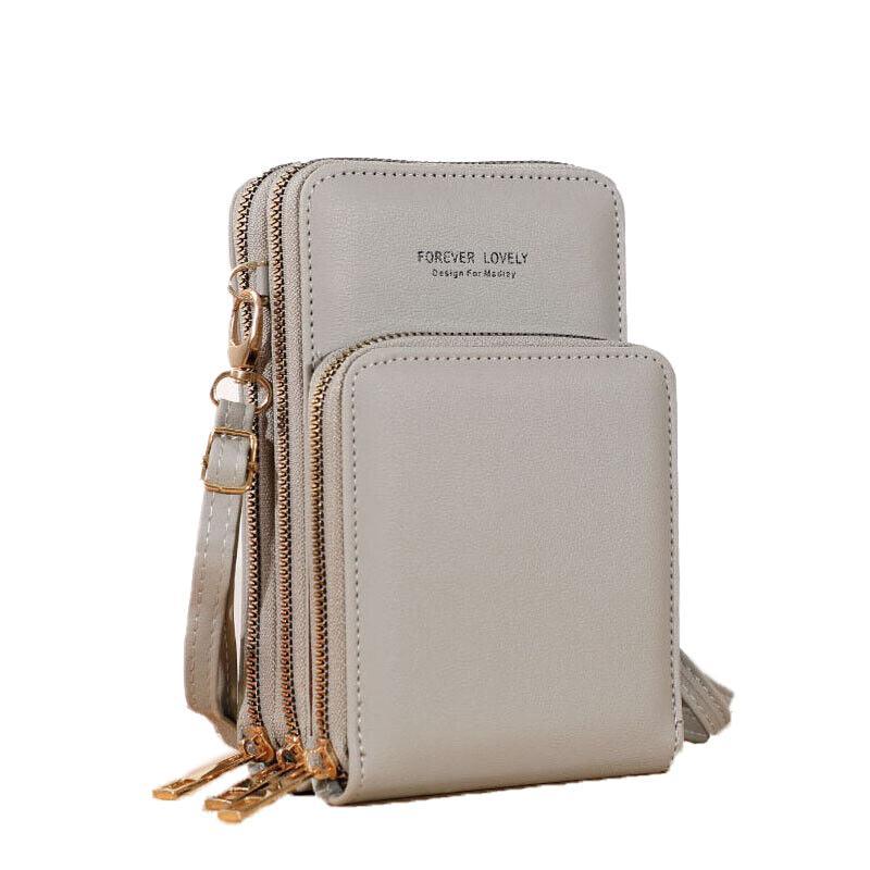 Women Crossbody Phone Purse Touch Screen Bag Rfid Blocking Wallet Shoulder Strap - Grey V528-PSMALLBAGGRCOLOUR-GREY85446