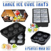 Large Ice Cube Tray Ball Maker Big Silicone Mold Sphere Whiskey Round Mould - Circular 4 grid V528-PSTYLE-CIRCULAR4GRID39635