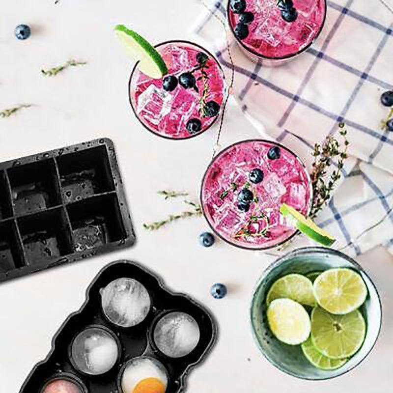 Large Ice Cube Tray Ball Maker Big Silicone Mold Sphere Whiskey Round Mould - Circular 4 grid V528-PSTYLE-CIRCULAR4GRID39635