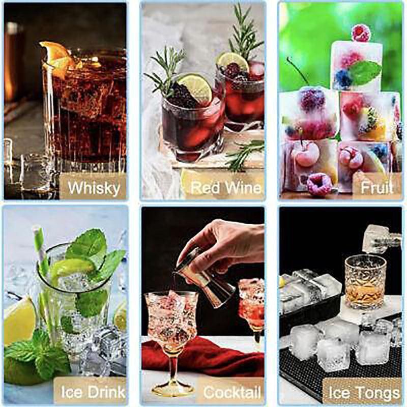 Large Ice Cube Tray Ball Maker Big Silicone Mold Sphere Whiskey Round Mould - Circular 4 grid V528-PSTYLE-CIRCULAR4GRID39635