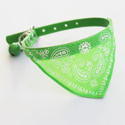 Adjustable Bandana Collar with Bell for Small Dogs and Cats Triangle Scarf Style - Red V528-PUCOLLAR-RED-75313