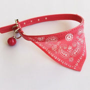 Adjustable Bandana Collar with Bell for Small Dogs and Cats Triangle Scarf Style - Rose Red V528-PUCOLLAR-ROSERED-21610