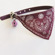 Adjustable Bandana Collar with Bell for Small Dogs and Cats Triangle Scarf Style - Rose Red V528-PUCOLLAR-ROSERED-21610