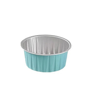 100Pcs Cake Tools Pudding Cake Aluminum Foil Baking Cups Cupcake Cup with Lids - 100pcs-Blue V528-PUDDING-CUP-100PCS-BLUE-656752